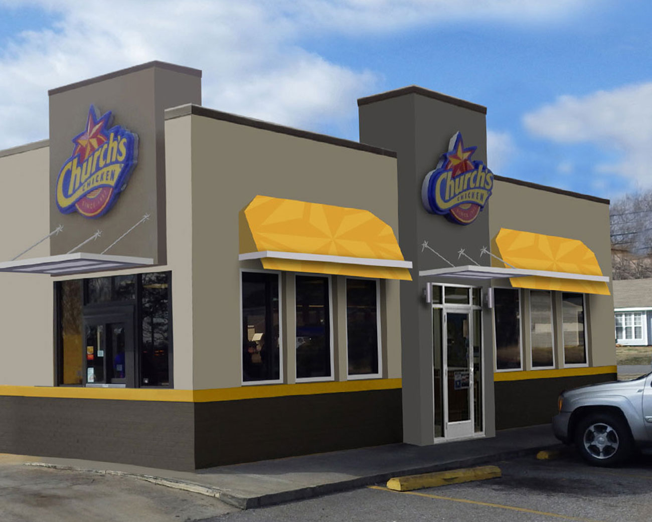 a clickable image of a building mockup