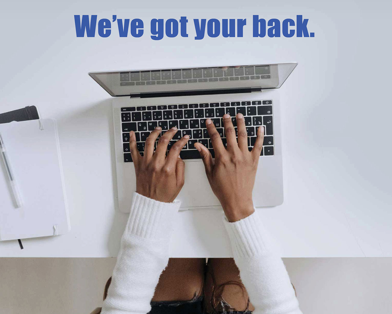 a clickable image of hands on a laptop keyboard